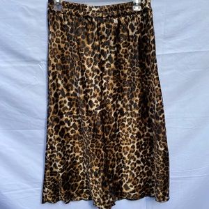 Animal print midi skirt